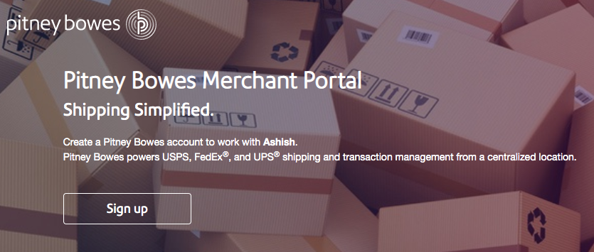Landing page on Merchant Portal